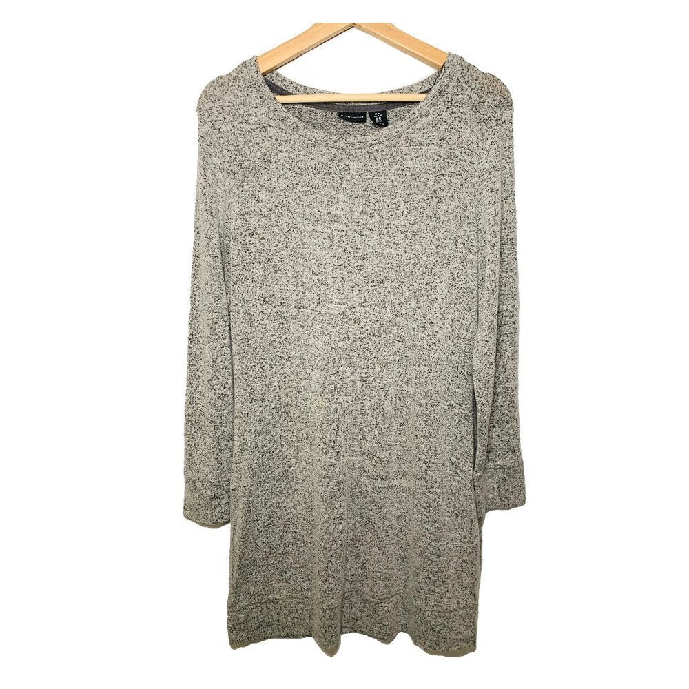 Mercer & Madison Gray Shift Dress Long Sleeves M